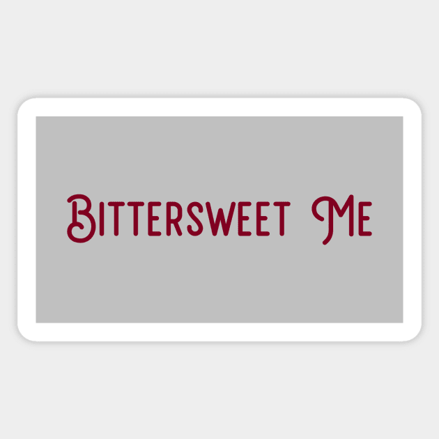 Bittersweet Me, burgundy Sticker by Perezzzoso